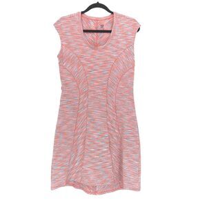 Title Nine Athletic Dress Sz M Orange Space Dye Cap Sleeve Tenniscore Canada EUC